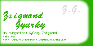 zsigmond gyurky business card